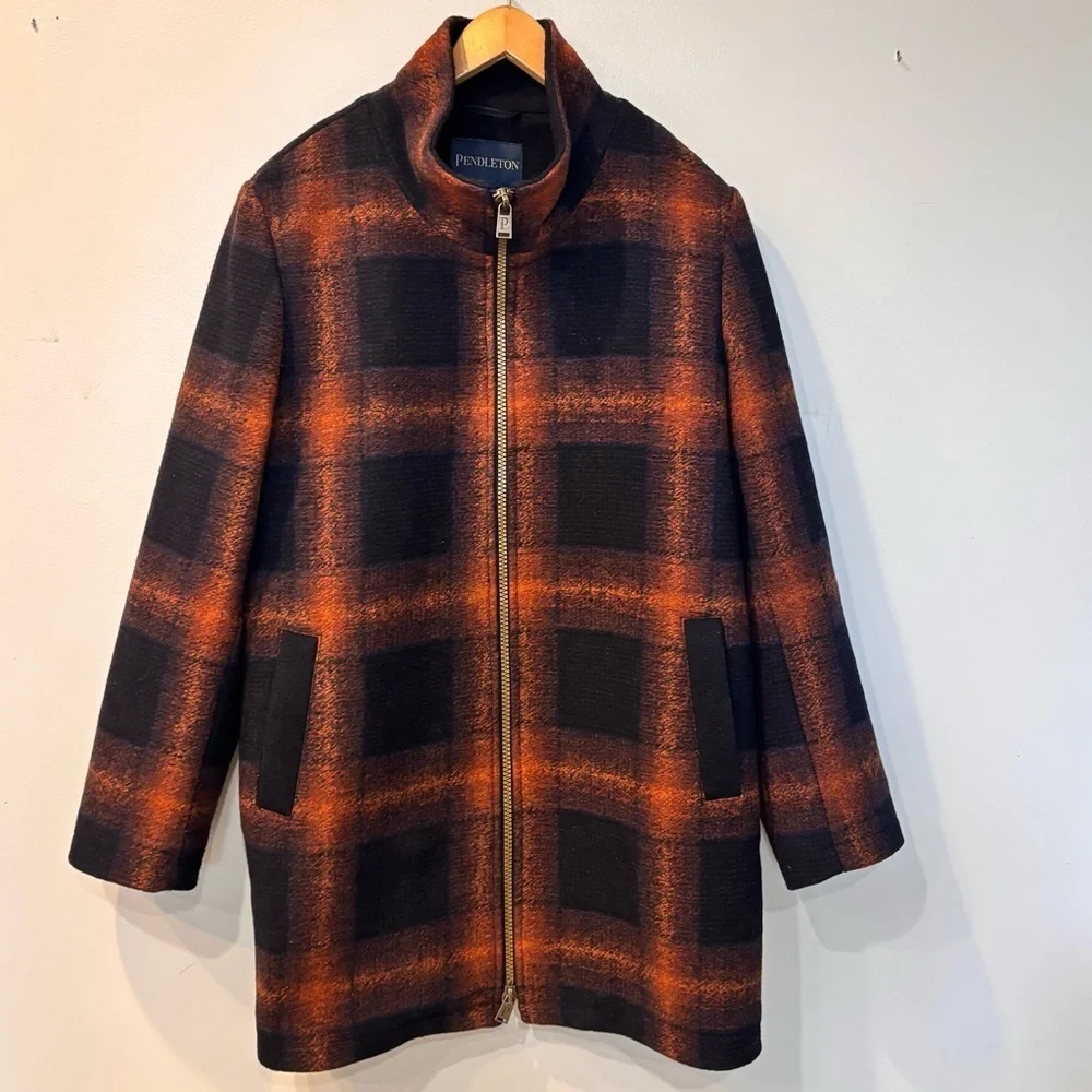 Pendleton Wool Blend Zip Up Walker Coat Jacket Women’s Size Large